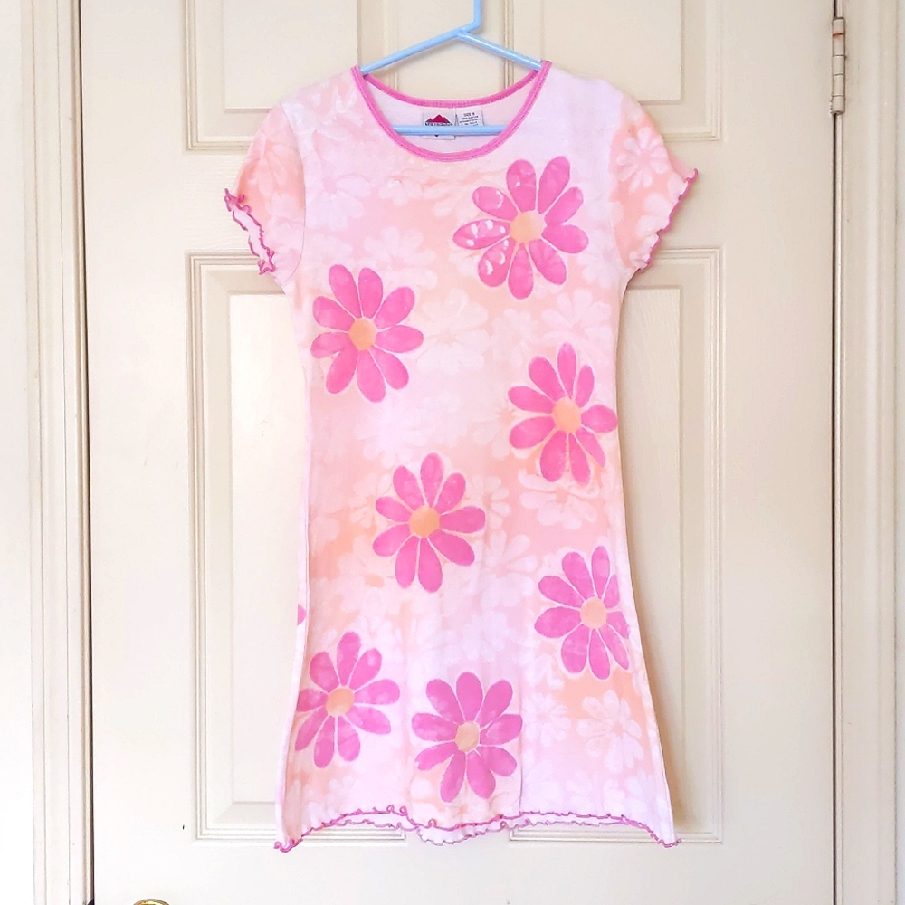New Legends Girl's 100% Cotton Short Sleeve Floral Summer Dress.